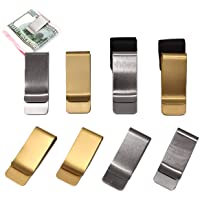 Clip de Dinero de Metal-Liwein 8 Piezas Pinza de Billetes Acero Innoxidable Multifuncional Delgada Clip Dinero Hombre…